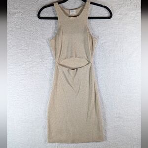460-Wilfred Elegant Beige Sleeveless Dress